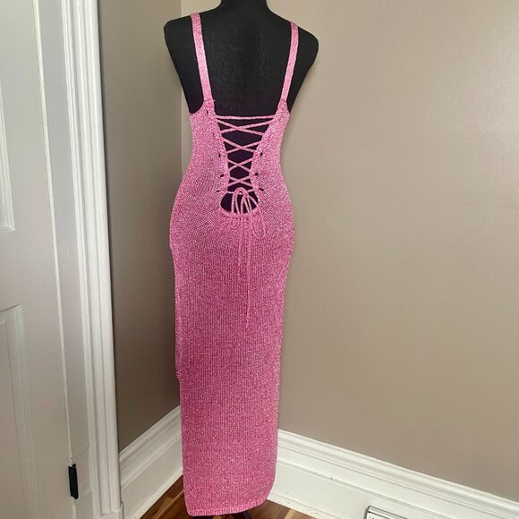 ASOS Knit Lace-Up Maxi Dress - Picture 4 of 10